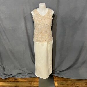 Elegant Cream Skirt Set